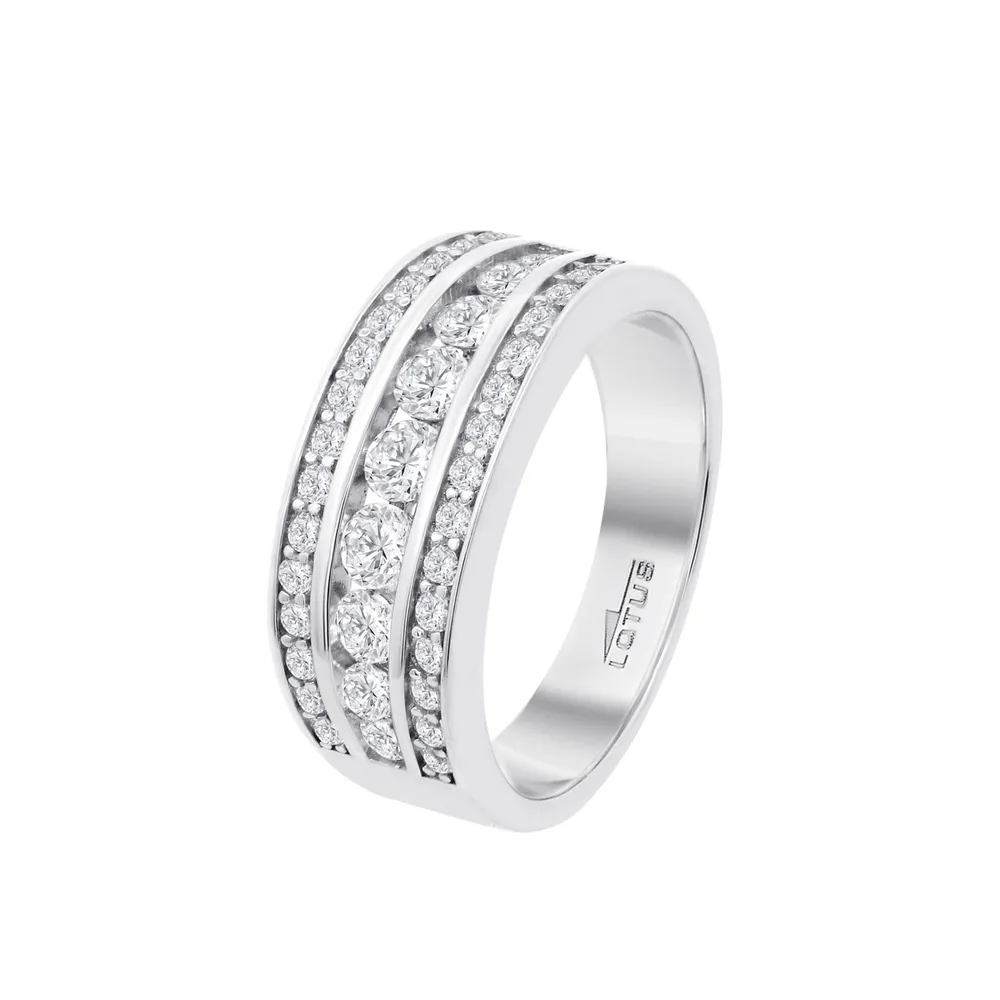 Anillo Lotus Silver para mujer ancho