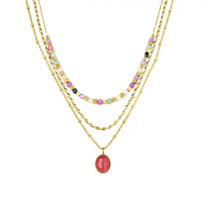 Collar Lotus acero de mujer