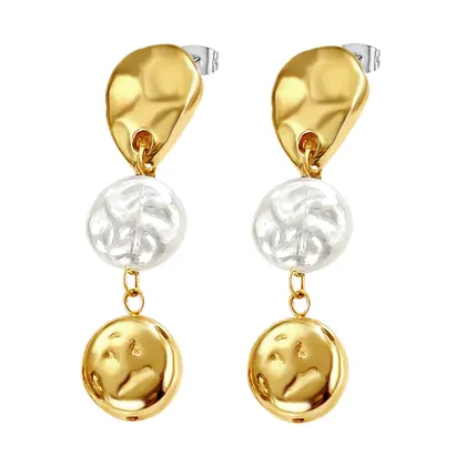Pendientes Lotus acero de mujer