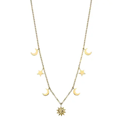 Collar Lotus acero de mujer