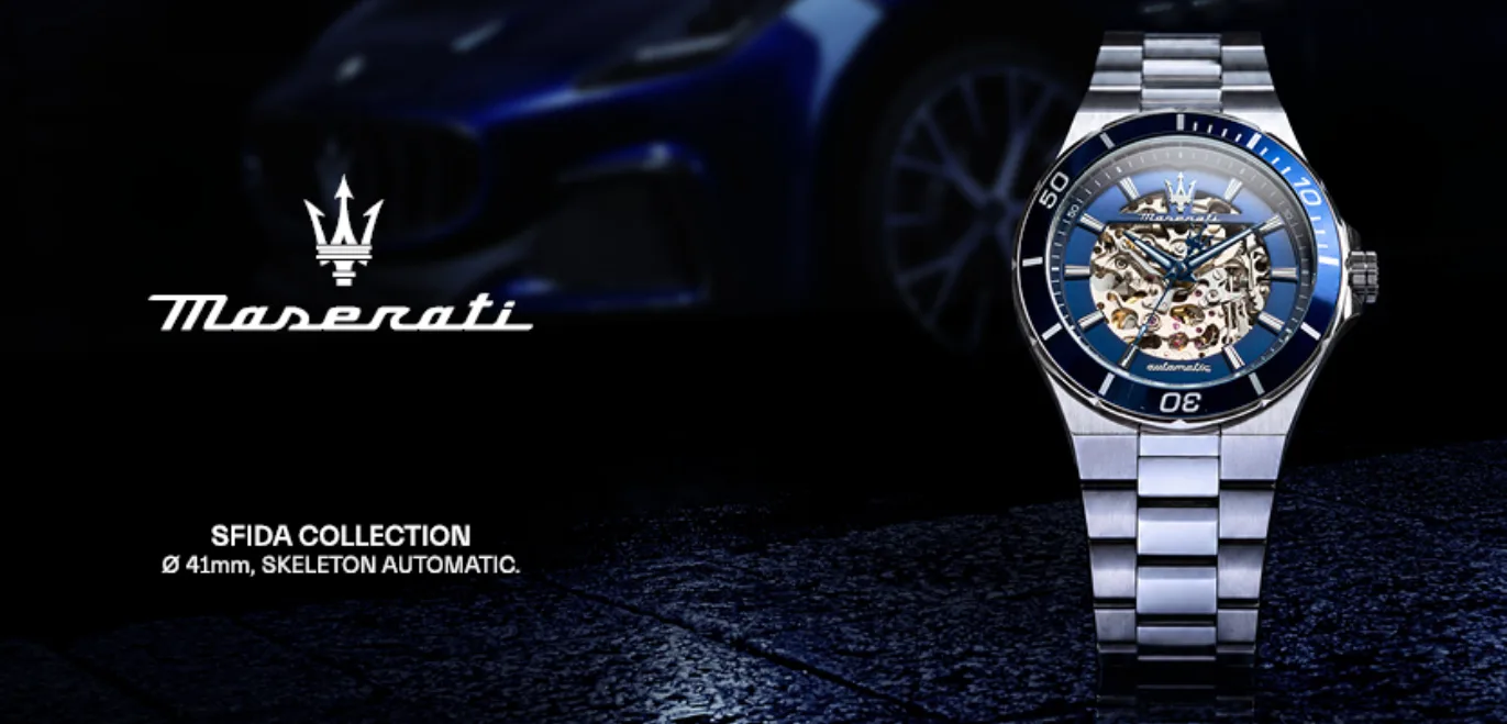 Reloj automático Maserati con esfera esqueleto